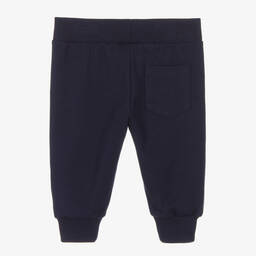Versace-Navy Blue & Gold Cotton Joggers | Childrensalon Outlet