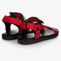 Versace-Red Velcro Sandals | Childrensalon Outlet