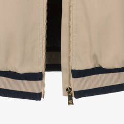 Versace-Бежевая хлопковая куртка-бомбер для мальчиков-подростков | Childrensalon Outlet