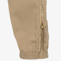 Versace-Teen Boys Beige Cotton Cargo Trousers | Childrensalon Outlet