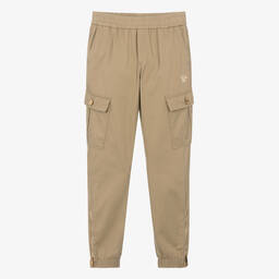 Versace-Teen Boys Beige Cotton Cargo Trousers | Childrensalon Outlet