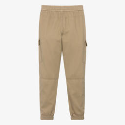 Versace-Teen Boys Beige Cotton Cargo Trousers | Childrensalon Outlet