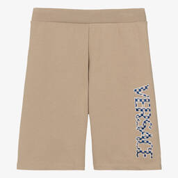 Versace-Teen Boys Beige Cotton Shorts | Childrensalon Outlet