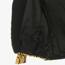 Versace-Teen Boys Black & Gold Barocco Blazer | Childrensalon Outlet