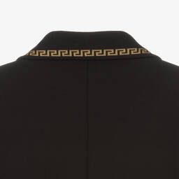 Versace-جاكيت بلايزر لون أسود وذهبي تينز ولادي | Childrensalon Outlet