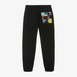 Versace-Teen Boys Black Logo Cotton Joggers | Childrensalon Outlet