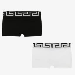 Versace-Черные и белые трусы-боксеры (2шт.) | Childrensalon Outlet