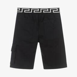 Versace-شورت برمودا تينز ولادي قطن تويل لون كحلي | Childrensalon Outlet
