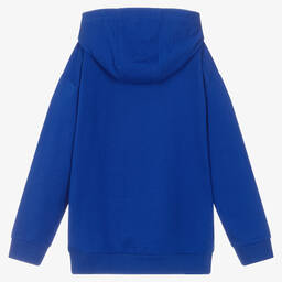 Versace-Синяя худи с принтом Medusa из кристаллов | Childrensalon Outlet