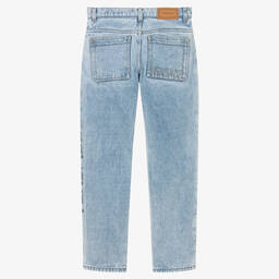 Versace-جينز تينز ولادي قطن دنيم لون أزرق فاتح | Childrensalon Outlet