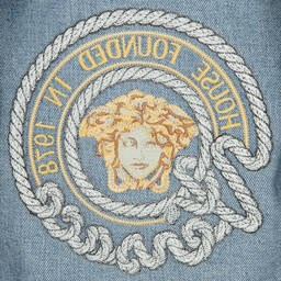 Versace-Teen Boys Blue Medusa Denim Jacket | Childrensalon Outlet