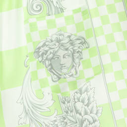 Versace-Teen Boys Green Barocco Silk Shorts | Childrensalon Outlet