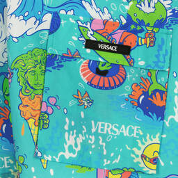 Versace-Зеленые шорты для подростков | Childrensalon Outlet