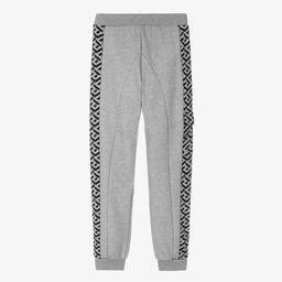 Versace-جوغرز تينز ولادي قطن لون رمادي داكن | Childrensalon Outlet