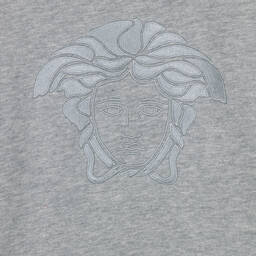 Versace-Teen Boys Grey Marl Cotton Hoodie | Childrensalon Outlet