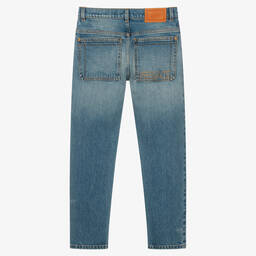 Versace-جينز تينز ولادي قطن دنيم لون أزرق | Childrensalon Outlet