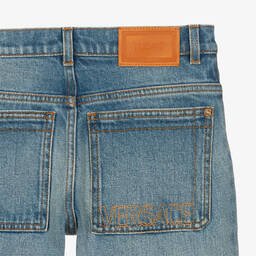 Versace-جينز تينز ولادي قطن دنيم لون أزرق | Childrensalon Outlet