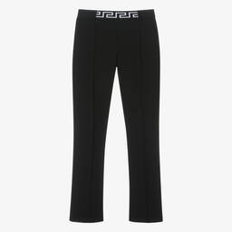 Versace-Teen Girls Black Greca Trousers | Childrensalon Outlet