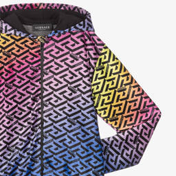 Versace-توب بسحّاب فيسكوز جيرسي بطبعة ملونة | Childrensalon Outlet