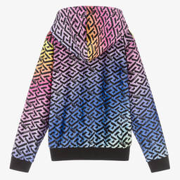 Versace-توب بسحّاب فيسكوز جيرسي بطبعة ملونة | Childrensalon Outlet