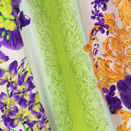 Versace-Шелковое платье с орхидеями | Childrensalon Outlet