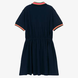 Versace-Синее платье из хлопка пике | Childrensalon Outlet