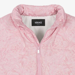 Versace-Розовый пуховик Barocco для девочек-подростков | Childrensalon Outlet