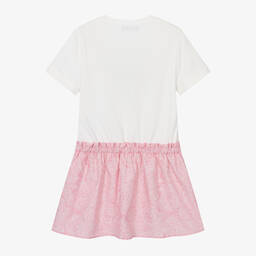 Versace-Teen Girls Pink Cotton Barocco Dress | Childrensalon Outlet