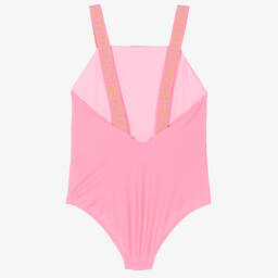 Versace-مايّو تينز بناتي ليكرا لون زهري | Childrensalon Outlet