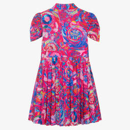 Versace-Розовое платье из поплина для девочек-подростков | Childrensalon Outlet