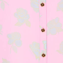 Versace-Teen Girls Pink Rose Silk Dress | Childrensalon Outlet