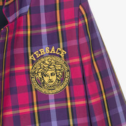 Versace-Teen Girls Purple & Pink Tartan Blazer | Childrensalon Outlet