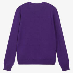 Versace-Teen Girls Purple Wool Medusa Sweater | Childrensalon Outlet