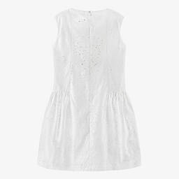Versace-Teen Girls White Barocco Cotton Dress | Childrensalon Outlet
