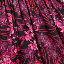 Versace-Бело-розовое платье с принтом Barocco | Childrensalon Outlet