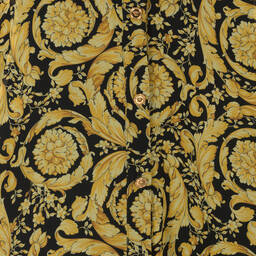Versace-Teen Gold Barocco Print Silk Chiffon Shirt Dress | Childrensalon Outlet