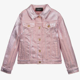 Versace-Teen Pink Metallic Jacket  | Childrensalon Outlet
