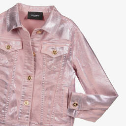 Versace-Teen Pink Metallic Jacket  | Childrensalon Outlet