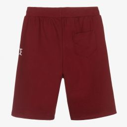 Versace-Красные хлопковые шорты с принтом Greca для подростков | Childrensalon Outlet