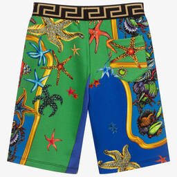 Versace-Шорты с принтом сокровищ моря для подростков | Childrensalon Outlet