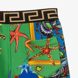 Versace-Шорты с принтом сокровищ моря для подростков | Childrensalon Outlet