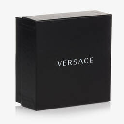 Versace-Teen White & Gold Leather Barocco Belt | Childrensalon Outlet