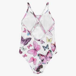 Versace-Белый купальник с бабочками | Childrensalon Outlet