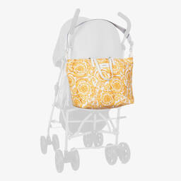 Versace-حقيبة لمستلزمات الأطفال لون أبيض وذهبي (49 سم) | Childrensalon Outlet