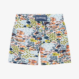 Vilebrequin-شورت سباحة لون أزرق وبرتقالي للأولاد | Childrensalon Outlet