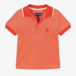 Vilebrequin-توب بولو قطن لون برتقالي للأولاد | Childrensalon Outlet