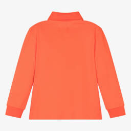 Vilebrequin-توب بولو قطن بيكيه لون برتقالي للأولاد | Childrensalon Outlet