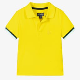 Vilebrequin-توب بولو قطن بيكيه لون أصفر للأولاد | Childrensalon Outlet