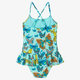 Vintage Ladybird-Голубой купальник с бабочками | Childrensalon Outlet