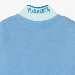 Vilebrequin-توب بولو تينز ولادي قطن عضوي بيكيه لون أزرق | Childrensalon Outlet